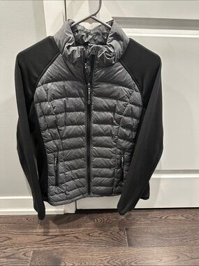 Quilted Lightweight Jacket - Black and Charcoal